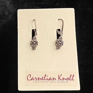 NWT Carnelian Knoll sterling earrings